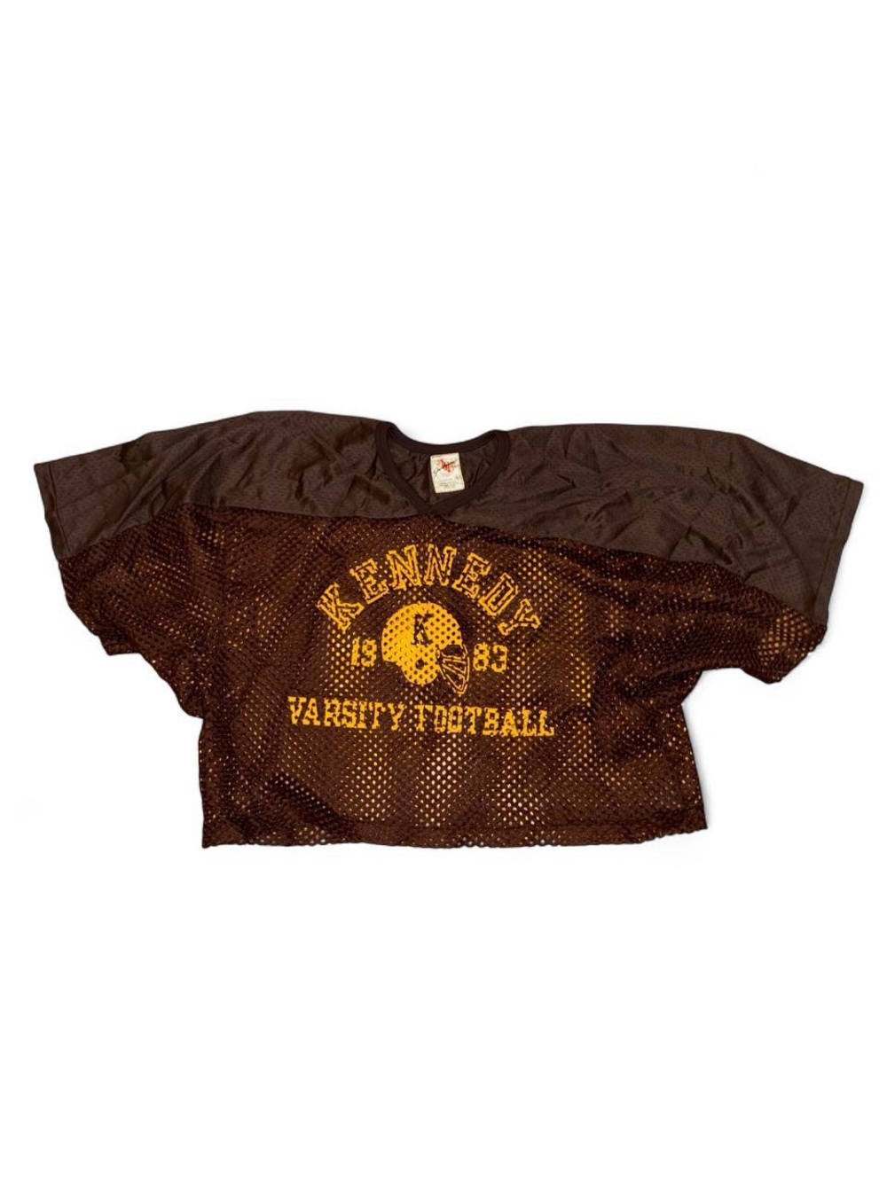 Vintage Goodman Kennedy Brown & Gold Varsity Football Mesh Jersey